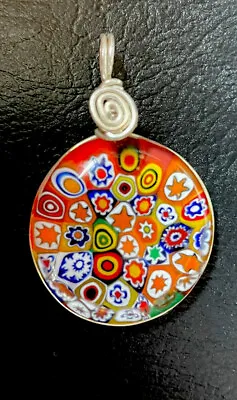 Venetian Murano Glass Millefiore Pendant Handmade Piece NWOT • $16