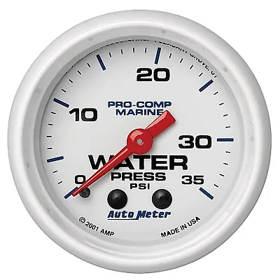 AutoMeter 200772 Marine Mechanical Water Pressure Gauge • $86.82