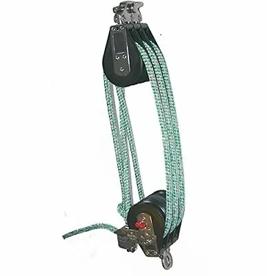 NAUTOS 92633-34 R| 6:1 Mainsheet System Set Of Blocks- 75mm Sheave. With Rope • $508.04
