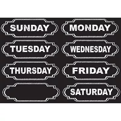 Chalkboard Days Of The Week Die-Cut Magnets • $11.22