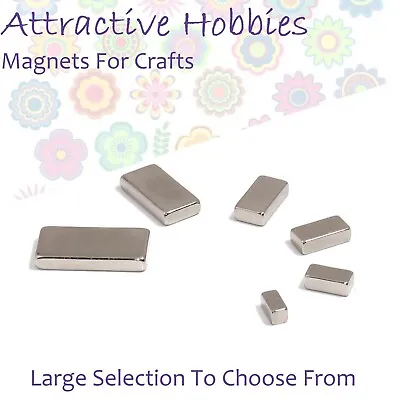 N52 Magnet Blocks 6mm 8mm 10mm 12mm 16mm 20mm Craft Neo Magnets STRONGEST Grade • £4.99