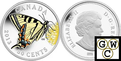 $30.86 • Buy 2013 Tiger Swallowtail Butterfly Colorized 50-Cent Coin Silver-Plated (13206)