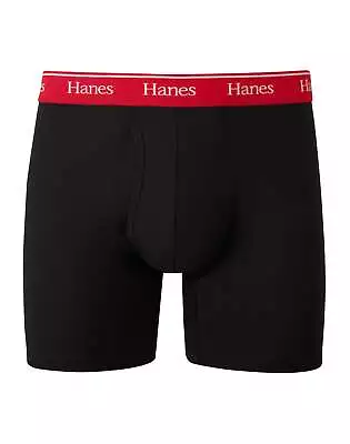 Hanes Boxer Brief Originals Mens Stretch Cotton Underwear Moisture-Wicking S-2XL • $10.22