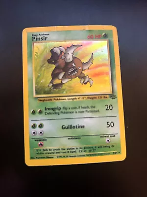 DAMAGED Pinsir Fossil Holo Pokémon TCG Card 9/64 As Is - See Description! • $2.25