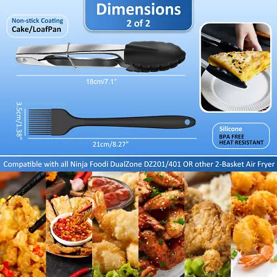 9Pcs Air Fryer Accessories With Rack Skewer Rack Toast Pan Pizza Pan 7 BiiDO • $35.49