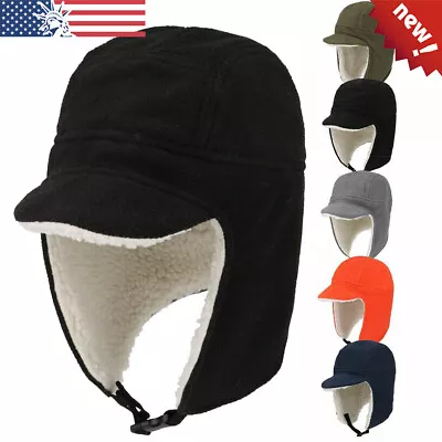 Winter Lambswool Winter Hat Warm Cap Bongrace With Ear Muffs Ski Hat For Unisex • $6.89