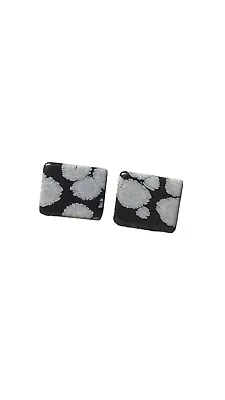 Vintage Black And Gray Rectangle Cufflinks • $16.50