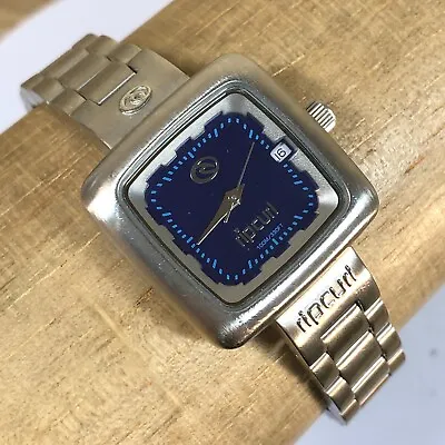 Vtg RIP CURL Classic 100M Surf Womens 17492G Blue Dial Stainless Steel Watch • $27.20