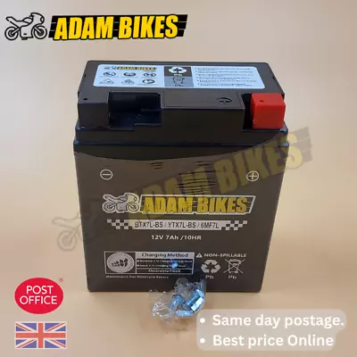 AB Battery YTX7L-BS Compatible/GTX7L-BS/BTX7L-BS/CTX7L-BS-YAMAHA YBR12 • £24.90