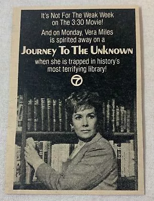 1976 Small KGO-TV Tv Ad ~ Horror Movie JOURNEY TO THE UNKNOWN Vera Miles • $5.99