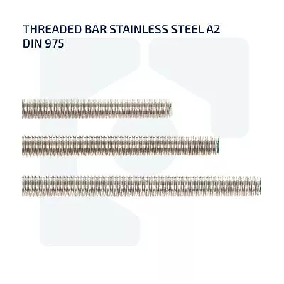 M10 X 50mm Threaded Bar 8.8 High Tensile Zinc Rod Studding Stud Din 975 • £2.28