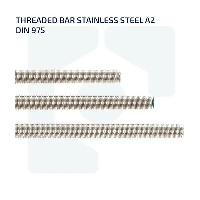 M4 X 50mm Threaded Bar 8.8 High Tensile Zinc Rod Studding Stud Din 975 • £1.90