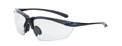 Crossfire Sniper Bifocal Readers Clear/Gray Magnifier Safety Glasses Sun Z87+ • $13.09