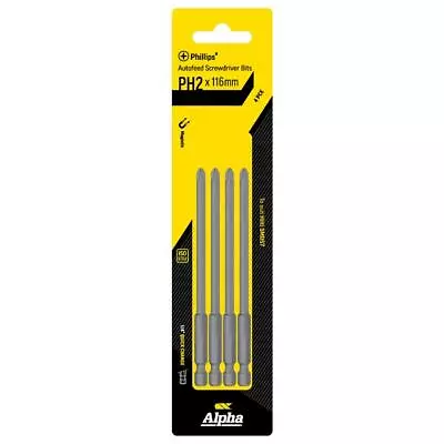 Pack Of 10 Alpha PH2 X 116mm Phillips Bits For Hilti Autofeed 4 Pack CPH2116S • $170