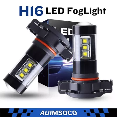 5202 H16 LED Fog Light Drving Bulbs Kit 6000K For GMC Sierra 1500 2500 3500 2x • $19.99