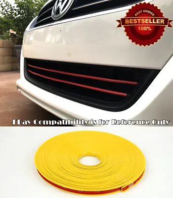 Yellow TPE Rubber Overlay Trim Cover For Subaru Mazda Upper Lower Grille Air Dam • $12.88