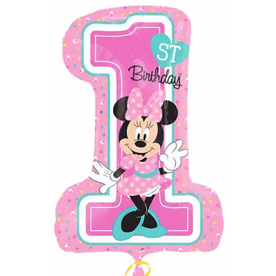 Disney Minnie Mouse 1st Birthday Party Supply SuperShape Jumbo Balloon 28  • $6.25