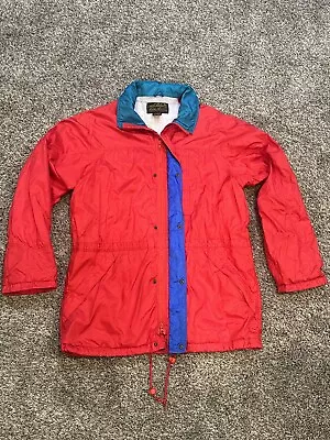 Men’s Vintage 90’s Eddie Bauer Red Zip Up Rain Winter Jacket Sz Large • $50.58