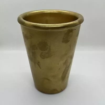 Vintage Terra Cotta Flower Pot Planter Gold 6” • $19.99