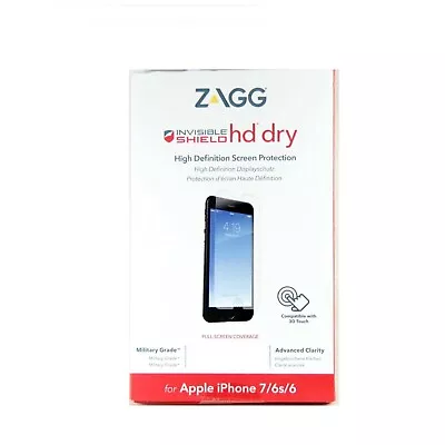 Invisibleshield Hd Dry For Iphone Se 3 Se 2 8 7 6s 6 Screen Protector Ip7hds-f00 • $12.77