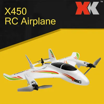 WLtoys XK X450 RC RTF Airplane 2.4G 6CH Aircraft Fixed Wing Vertical Takeoff • £105.99