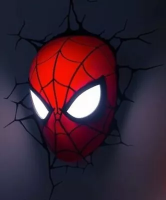 Spidey Mask 3D Deco Light NEW Nightlight Spider-Man EXPERIENCED SELLER • $24.99