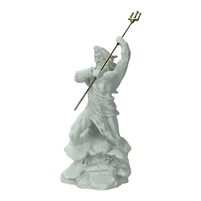 $72.40 • Buy Poseidon Greek God Of The Sea Neptune Cast Marble Statue Sculpture Figurine
