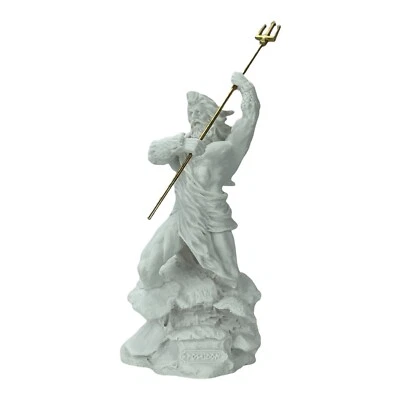 $72.40 • Buy Poseidon Greek God Of The Sea Neptune Cast Marble Statue Sculpture Figurine