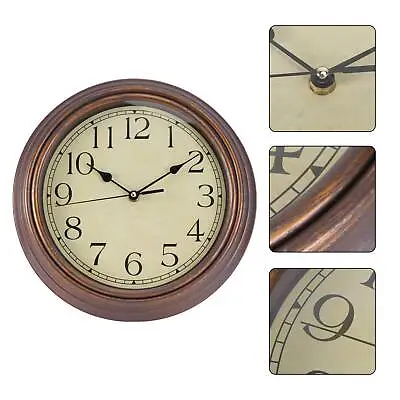 $27.99 • Buy Wall Clock Modern Vintage Rustic Wooden Style Home Kitchen Silent Quartz 12inch