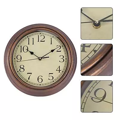 Wall Clock Modern Vintage Rustic Wooden Style Home Kitchen Silent Quartz 12inch • $22.99