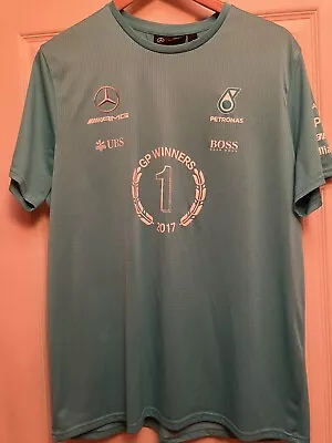 Mercedes Amg Petronas F1 2017 Winners T Shirt Mens Large Branded London B7 • £13