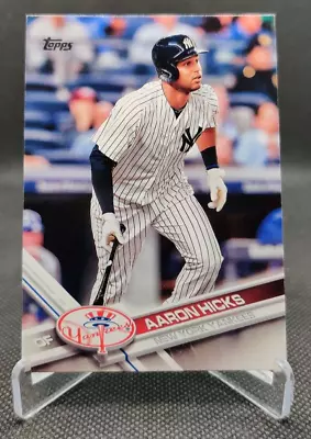 2017 Topps #181 Aaron Hicks New York Yankees Baseball Card • $1.60