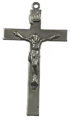 Vintage Sterling Silver Crucifix Medal 4.2 Grams Silver • $24.99