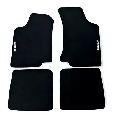 $52.08 • Buy Car Floor Mats For VW Golf MK3 Velour Waterproof Black Carpet Rugs Auto Liners
