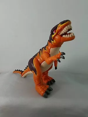 2004 Mattel IMAGINEXT Orange And Brown Razor T-Rex Dinosaur Toy Action Figure • $12.60