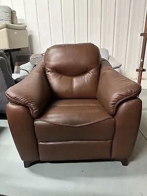 G Plan Jackson Capri Oak Leather Power Electric  Recline Armchair RRP £1869 • £998