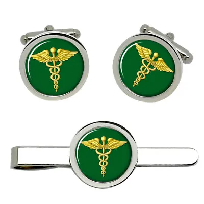 Caduceus Staff Of Hermes Cufflinks And Tie Clip Set • $92.35