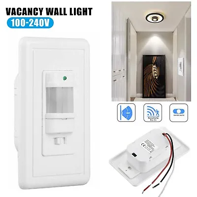 Auto On/Off PIR Infrared Occupancy Vacancy Motion Sensor Light Lamp SwitchPnMw • $12.34