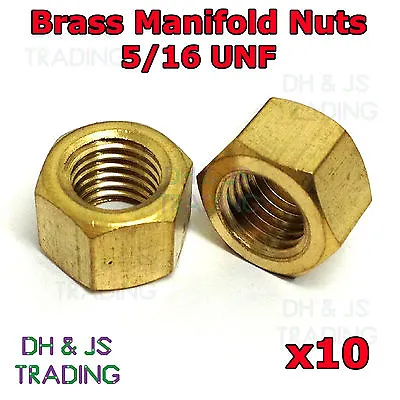 £4.49 • Buy 10 X Brass Manifold Nuts 5/16 UNF Exhaust Inlet Classic Mini VW 