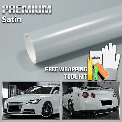 Premium Satin Battleship Gray Matte Flat Vinyl Wrap Sticker Film DIY Decal Sheet • $63