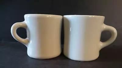 2 Vintage Victor China Coffee Mugs White Heavy Duty Restaurant Ware • $25