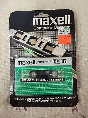 Vtg Sealed Maxell Computer Cassette CP15 • $10