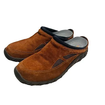 Mephisto Allrounder Clogs Mules Women's Size 4.5 Brown Suede Leather Slip On • $24.88