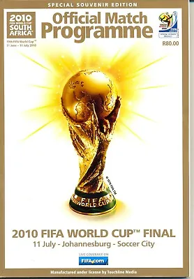 £8.99 • Buy 2010 FIFA WORLD CUP FINAL HOLLAND V SPAIN OFFICIAL PROGRAMME
