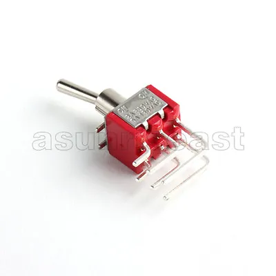 5 × Mini Right Angle Toggle Switch Switches DPDT 2 Position ON ON PCB Mounting • $5.15