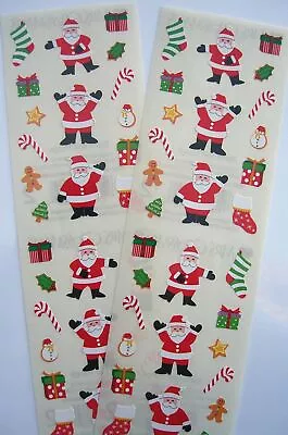 Mrs. Grossman's CHRISTMAS Sticker Lot 2 Strips  SANTA & Things  Accent Stickers • $3.99