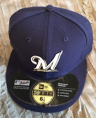 MILWAUKEE BREWERS Baseball VINTAGE New Era 6 7/8 Cap Hat 59FIFTY NEW NO TAGS • $28.04