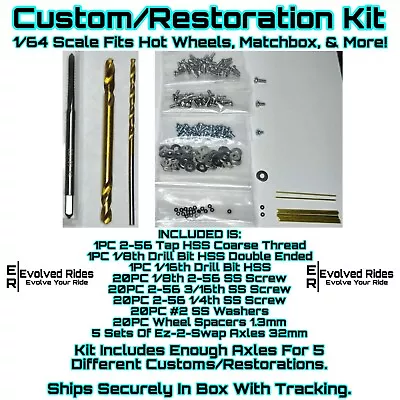 Rivet Screws FULL Kit Hot Wheels Matchbox 1/64 Scale Customization Restoration • $28.49