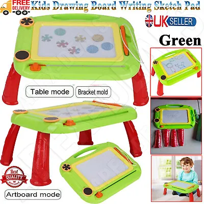 Kids Magnetic Painting Drawing Writing Board Toy Graffiti Table Educational Desk • £10.54