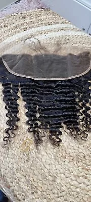 13x4 Deep Wave Lace Frontal 16inch Brazilian Ear To Ear 1b# Natural Colour Sales • £99